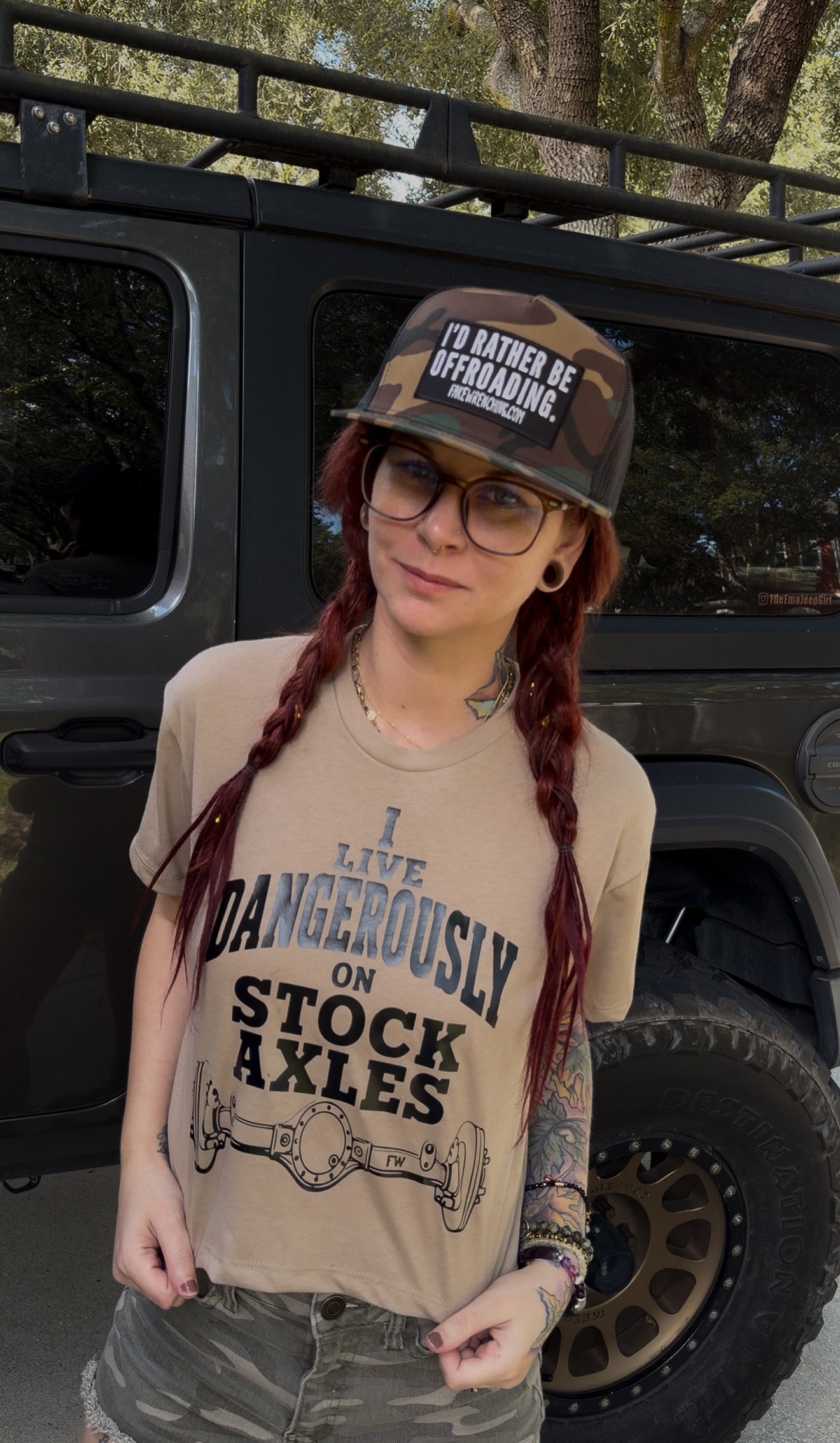 I live dangerously on stock axles crop top