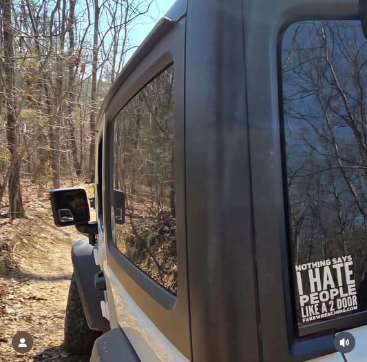 Hate people decal